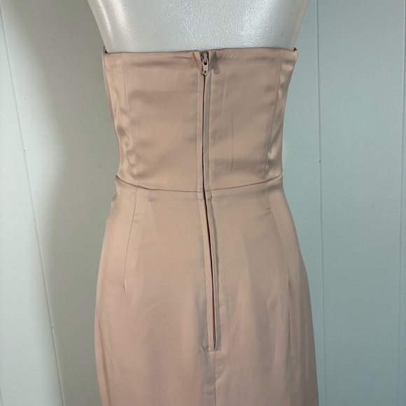 C/MEO Collective No Less Midi Dress Women’s S Sleeveless Satin Chic Classic - Picture 8 of 9